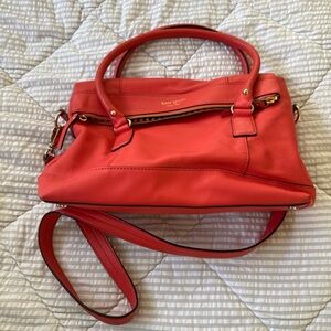 Kate Spade Orange Leather Fold-over Handbag